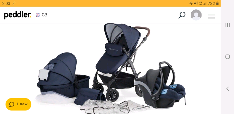 kinderkraft pram set